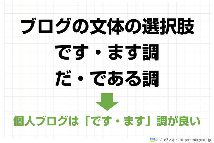 ブログの文体の選択肢は大きく2つ