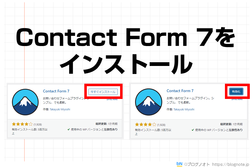 Contact form 7をインストール